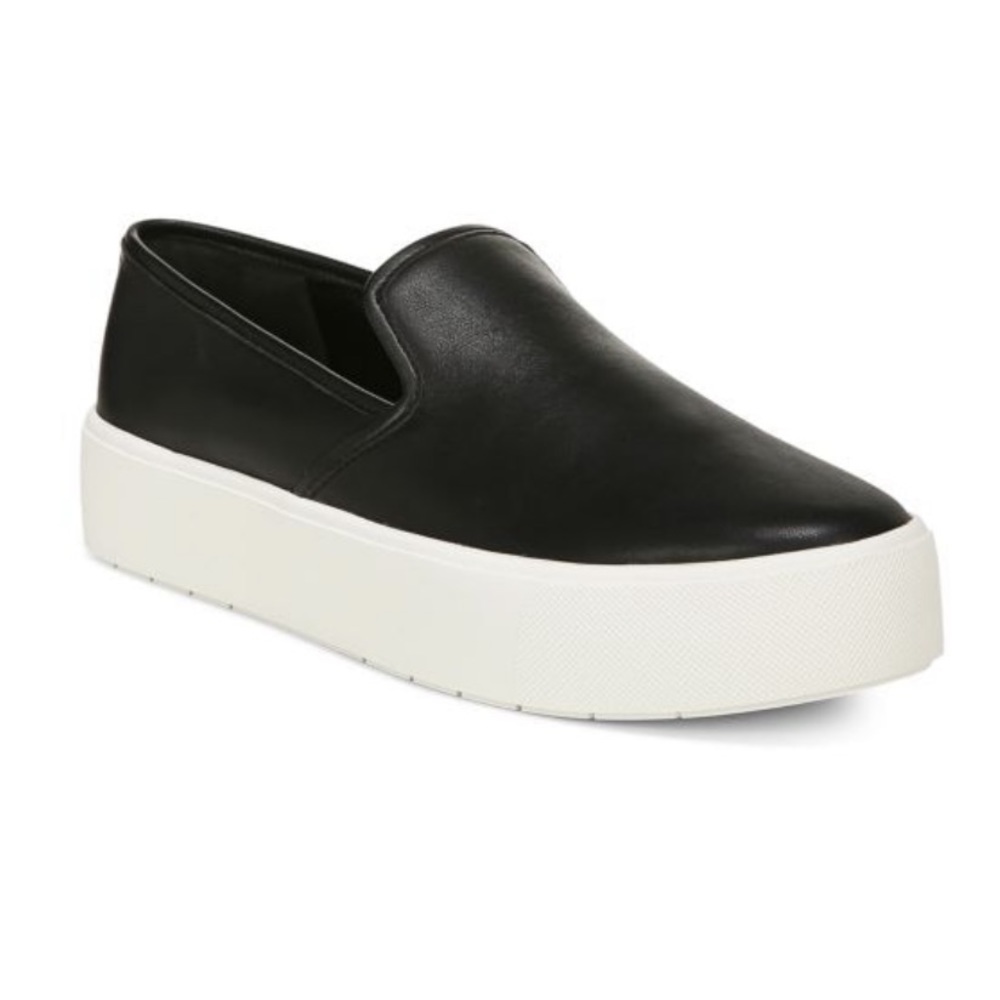 Vince Leather Brenden Platform Slip On Sneakers Size 8